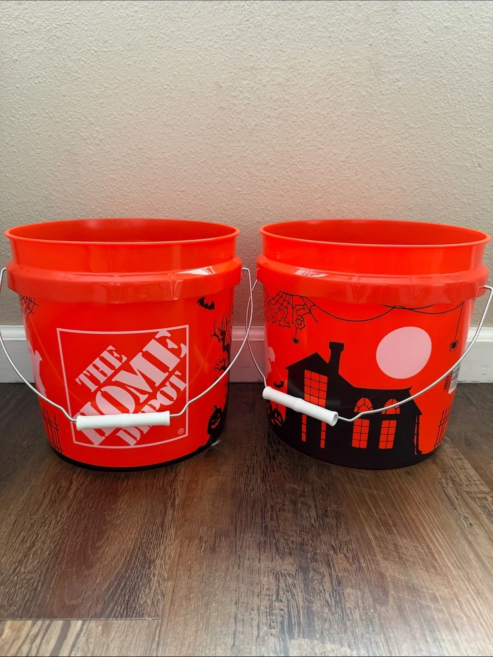 2 Home Depot Halloween Ghost Pumpkin Viral TIKTOK Trick or Treat Bucket 🎃👻